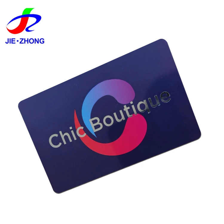 Splendid Quality CR80 Credit Card Size Hot Stamp Gold/Silver Foil PVC Cards