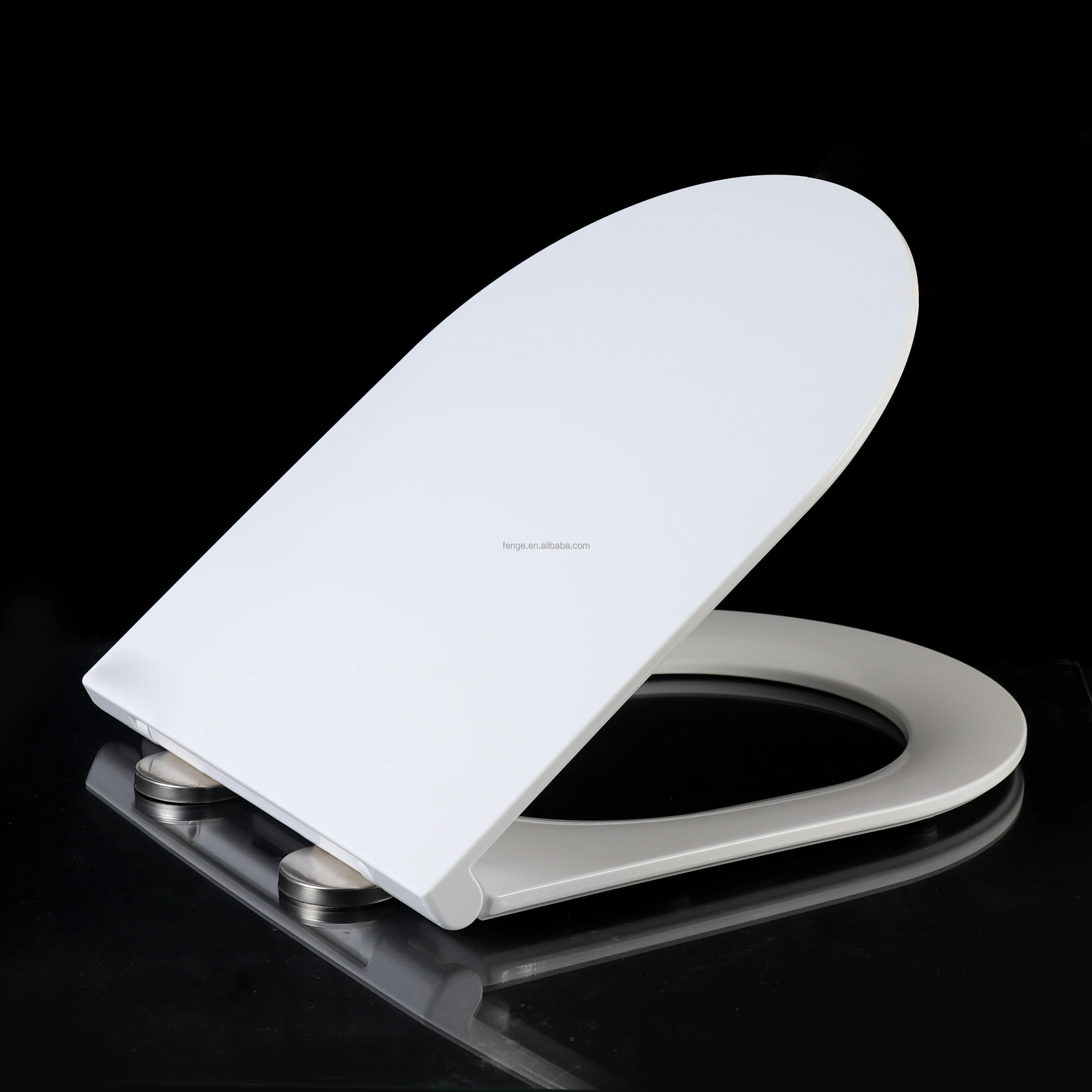 UK hot sale D shape toilet seat large size quick release UF urea slim toilet seats lid