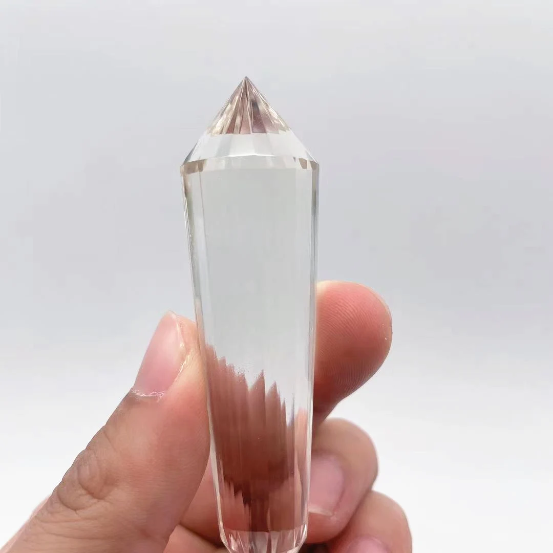 High Quality 100% clean Natural Vogel Clear Quartz Crystal 24 sides Points Healing Wands for Decoration