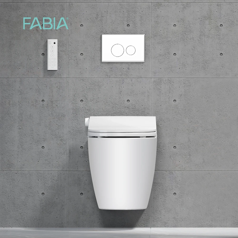 Ce Standard Bathroom Ceramic Smart Toilet Intelligent Bidet Integrated Wall Hang Toilet