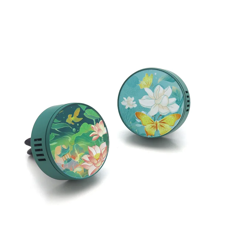 Custom Car Air Conditioning Vent Perfume Clip Metal Spray Paint Car Air Freshener Free Design Car Aromatherapy