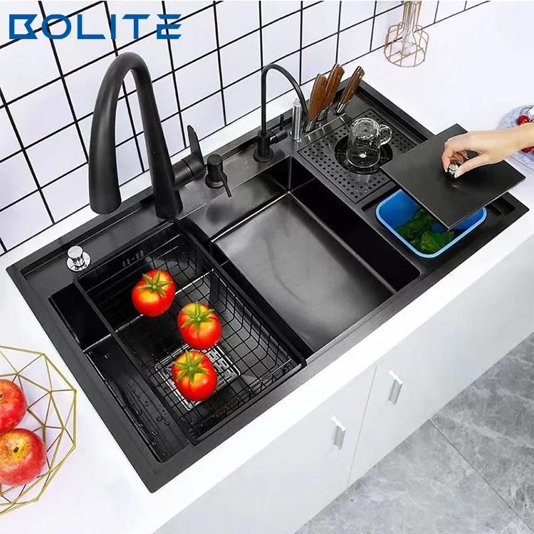 Thickened Stainless Steel Brushed 201 304 Kitchen Sink Household Hand Kitchen Sink