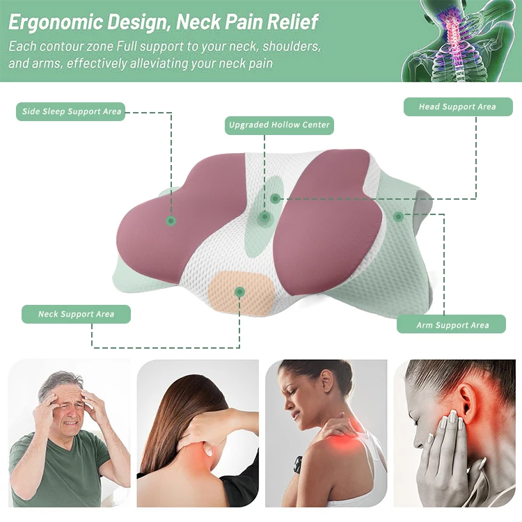 HNOS sleep a head pillow neck and shoulder pain sleep comfortable sleeping tube memory foam pillow