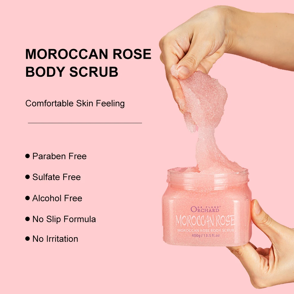 Customized Natural Rose Oil Cleans The Old Dead Skin Cells And Smoothing Rose Sugar Body Scrub