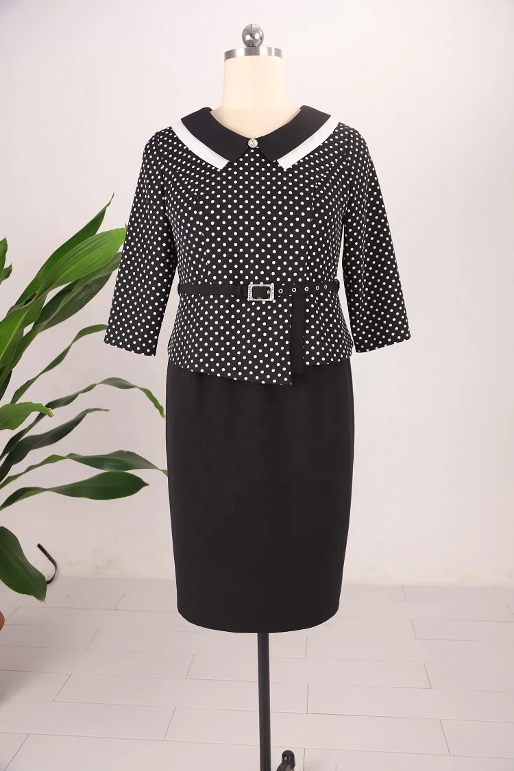 5xl plus size African fashion Office women Wear casual dress for big size elegant women