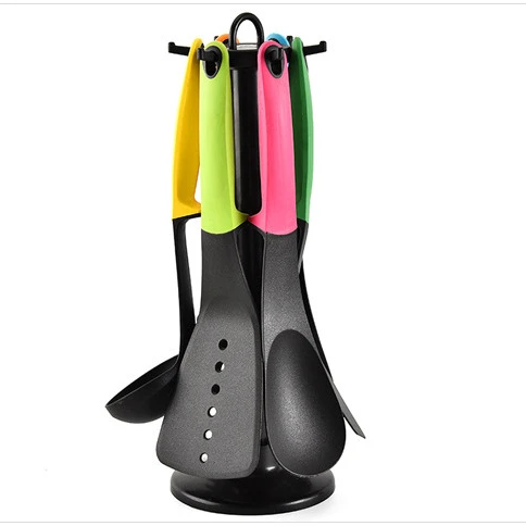 Amazon Eco-friendly 7 PCS Nylon cooking Tools Sets Kitchen Utensils