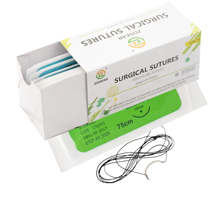 
ZOGEAR Disposable suture with needle, absorbent suture needle ,suture needles and suture material catgut 