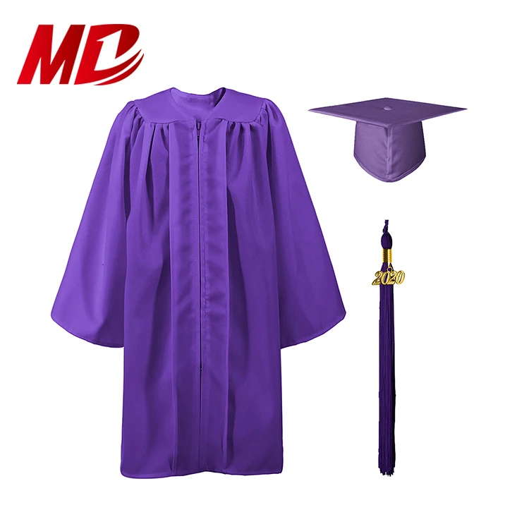 wholesale matte polyester cheap Children graduation cap gown kindergarten graduation cap gown