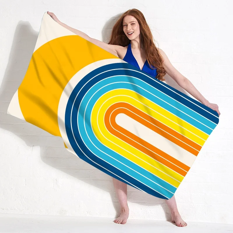 China manufacture small MOQ OEM microfibre sand proof personalized logo beach towel