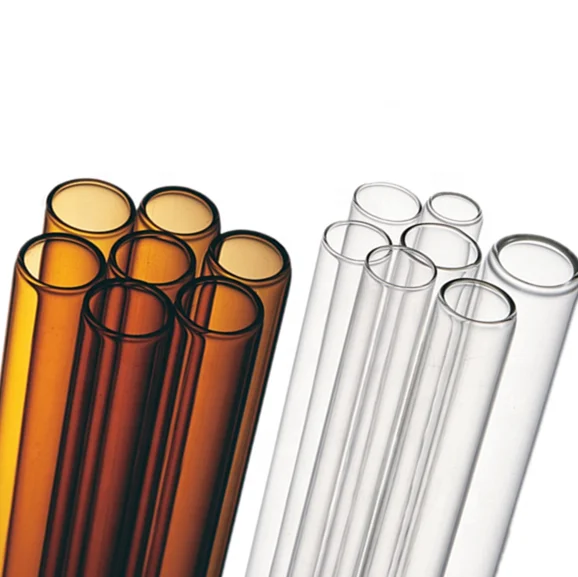 Clear Amber Borosilicate Glass Pipes Heat Resistance Glass Tube