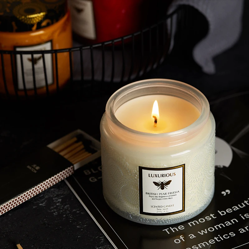 100% Soy Wax Custom Private Label Candle Kit Lavender Soy Wax Aromatherapy Scented Candles For Luxury Jars