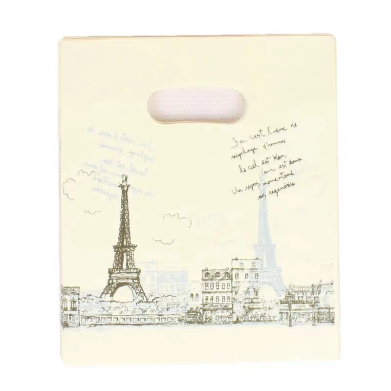 Пользовательская Печать Подарочная упаковка вырезанная ручка пластиковый пакет