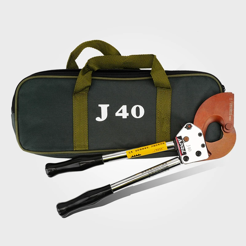 Manual Cable Cutting Tool Ratcheting Ratchet Cable Cutter J40 30mm2 Max Wire Cutter Plier, Hand Tool, Not Cutting Steel Wire