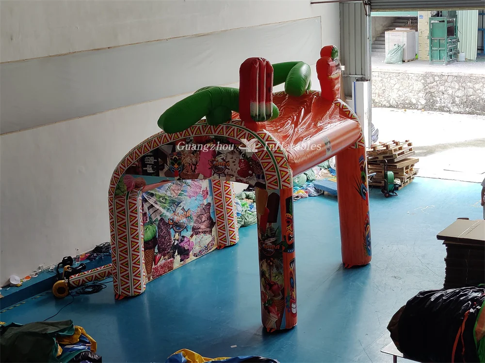 Outdoor Beach Hot Sale Promotion Inflatable Trade Show Bar Tent Summer Inflatable Ice Cream Booth Inflatable Vending Bar