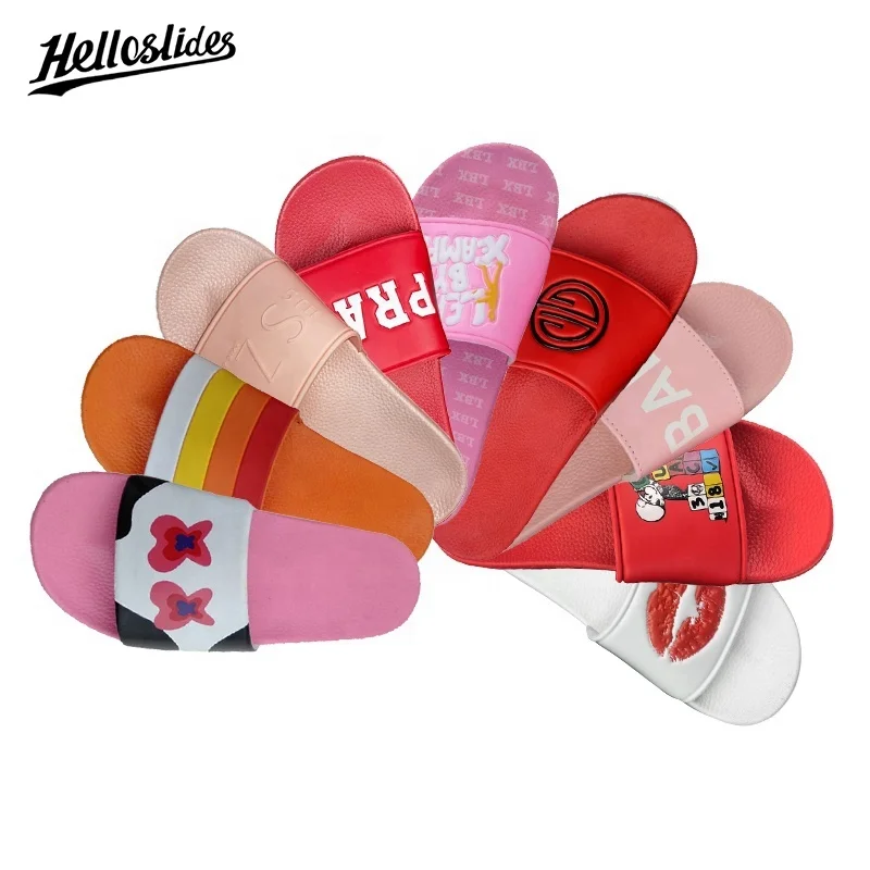 Helloslides на заказ Нескользящие мужские шлепанцы для мужчин унисекс пустые подгоняемые сандалии с