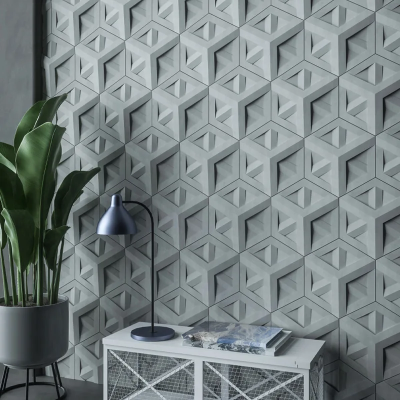 Handmade cement ceramic tile new design price concrete wall tiles 3d for home villa decorative
