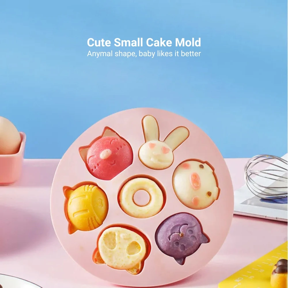 Silicone Mold Lovely Animal Shaped Bread Moulds Decorations Silicone Form Cake Baking Baby Food Supplement Mold