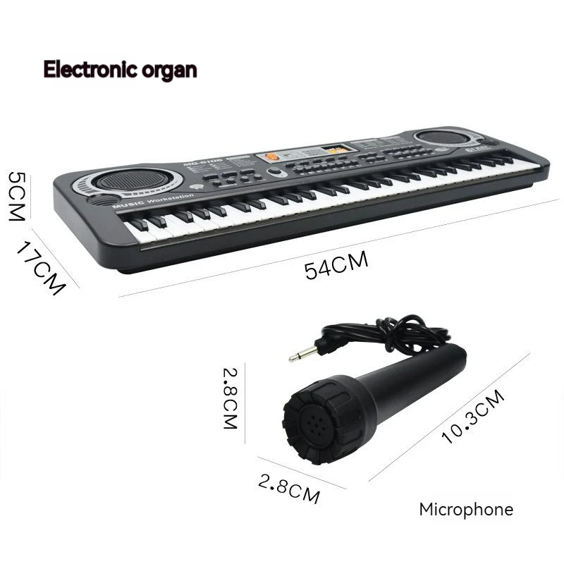 Multi-function Children Learning Music Toy 61 Keys Piano Keyboard Instrument Microphone Electronic Organ Musical Instrument