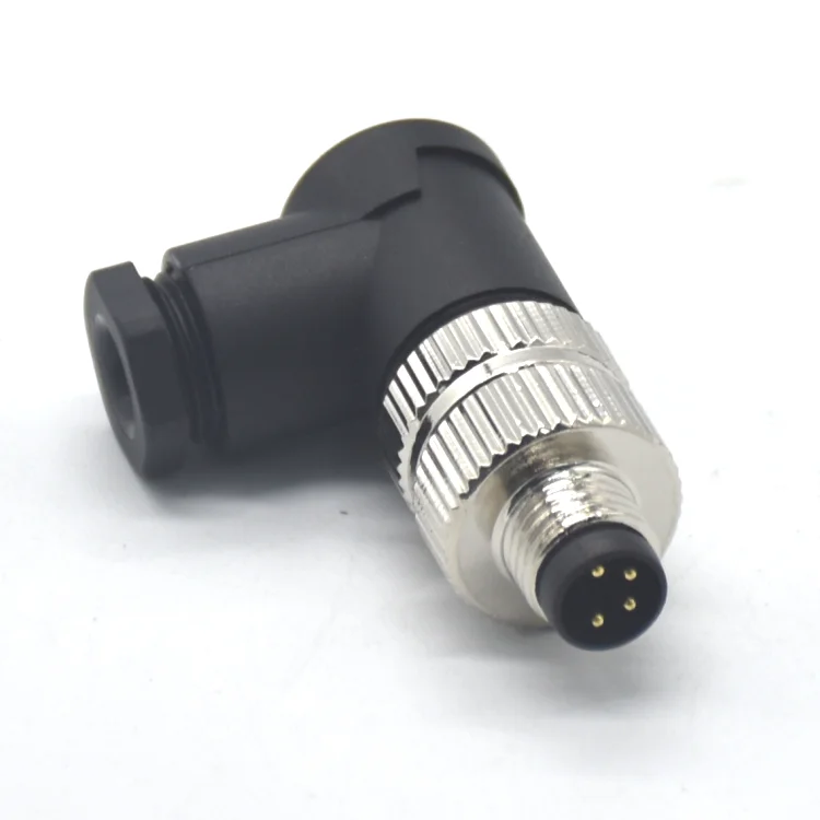 High cost performance aviation waterproof male 4pin right angle m8 circular connector