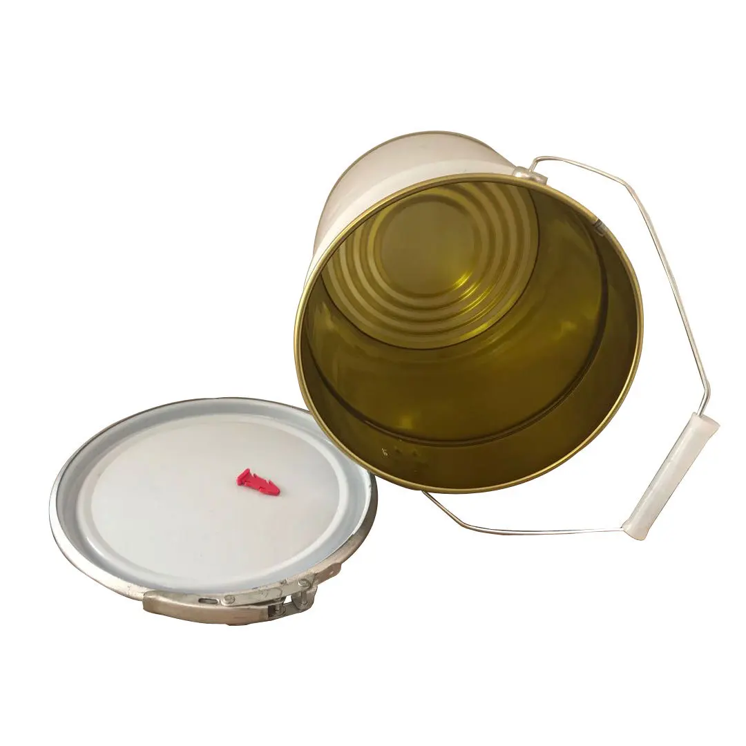 Поставка от производителей металлических банок 5л жестяная Металлическая бочка зажим для упаковки Железная открытая круглая банка краски