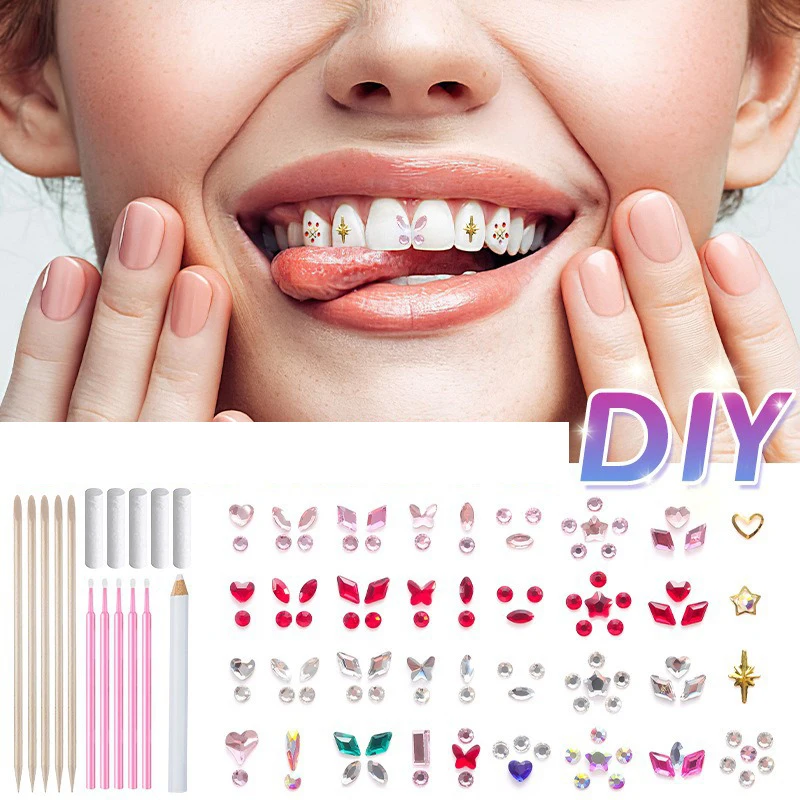 Wholesale Tooth Decoration Tooth Ornaments Diamond Crystal Dental Jewelry Teeth Gems Stones Kit Lead Free Dental Tooth Gems