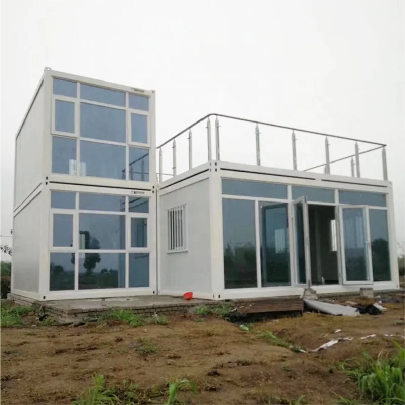 Light steel prefab office Box-type integrated house slab house Villa Office building Prefabricated mobile office home