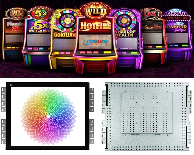 Factory high quality 19 inch OEM wall mount touch screen game POG monitor
