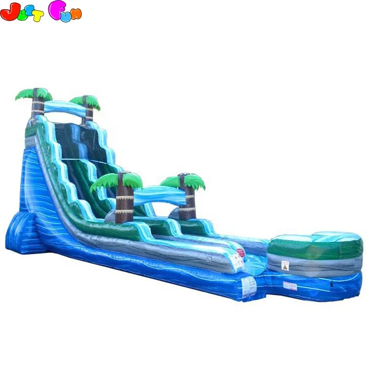 Jungle inflatable water slide with small slip and pool for children in cheap price