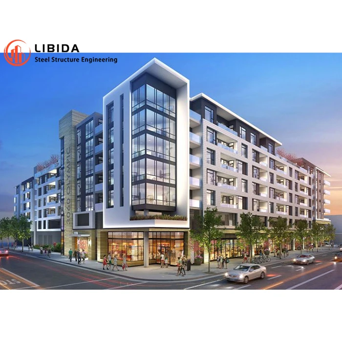 Hot Sale Famous Prefabricated High Rise Steel Structure Frame Apartment Hotel Building