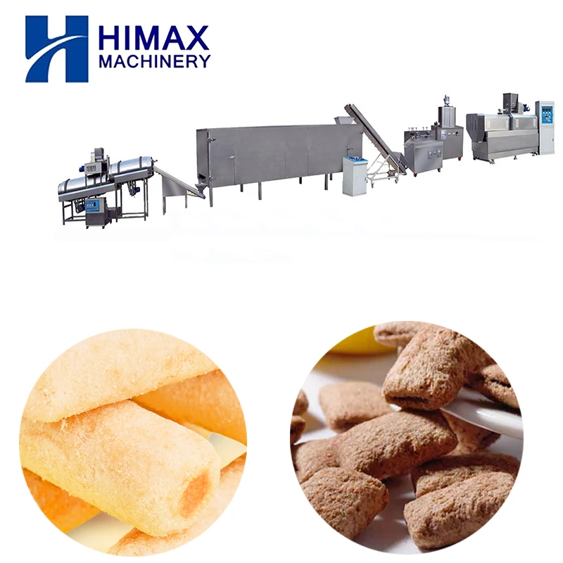 Double Screw Corn Puff Extruder Core Filled Snack Food Production Line Cpre Filled Snack Food Machine