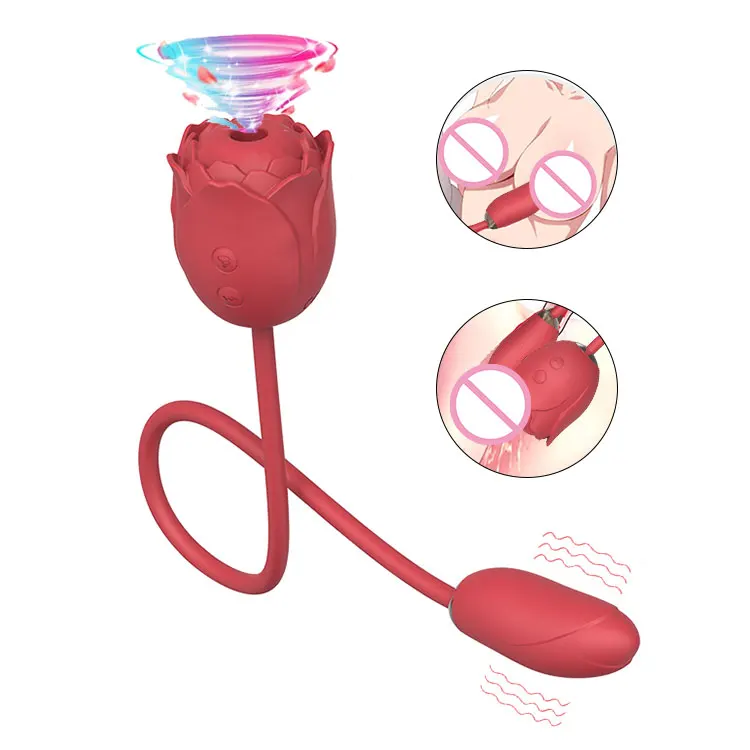 Hot Sell Vibrating Flower Sex Toys Rose Clitoris Stimulator Sucker Sucking Rose Clitoral Vibrator