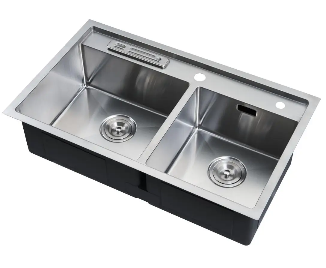 Cupc Certified 304 Stainless Steel double Bowl Handmade Kitchen Sink