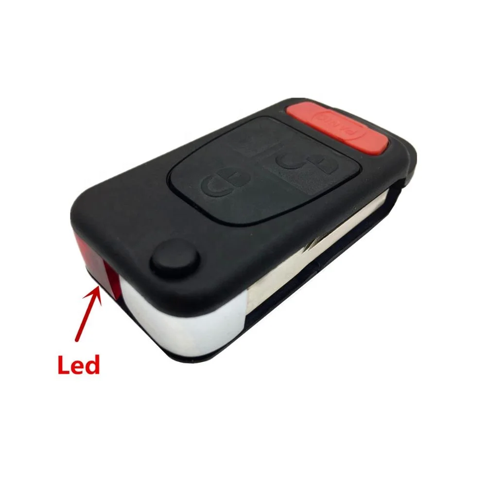 Flip Folding 2 + 1 3 Buttons Car Remote Smart Key Shell Case Fob For Mercedes Benz SLK E113 A C E S W168 W202 W203