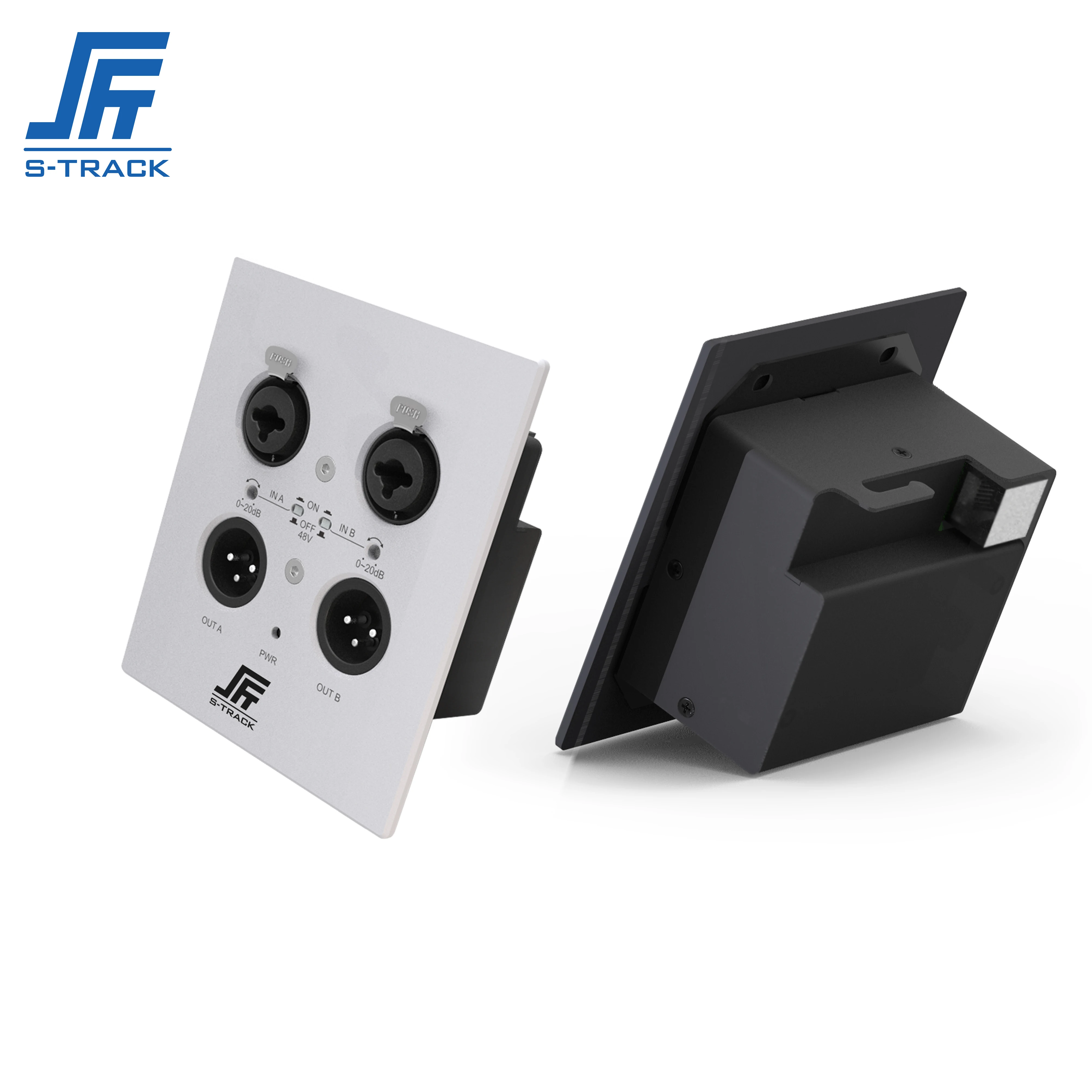 PoE power gain adjustment xlr interface recording hidden optical audio converter