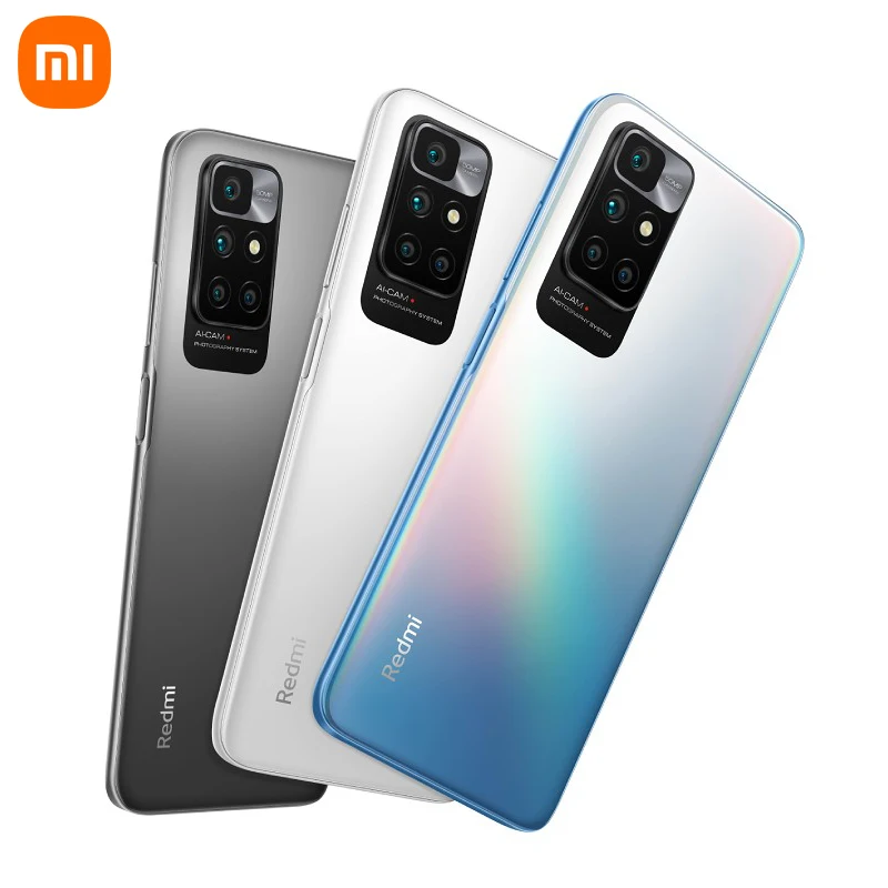 Оригинальные мобильные телефоны Xiaomi Redmi 10 50 МП четыре AI-камеры 90 Гц FHD дисплей Восьмиядерный MediaTek Helio G88