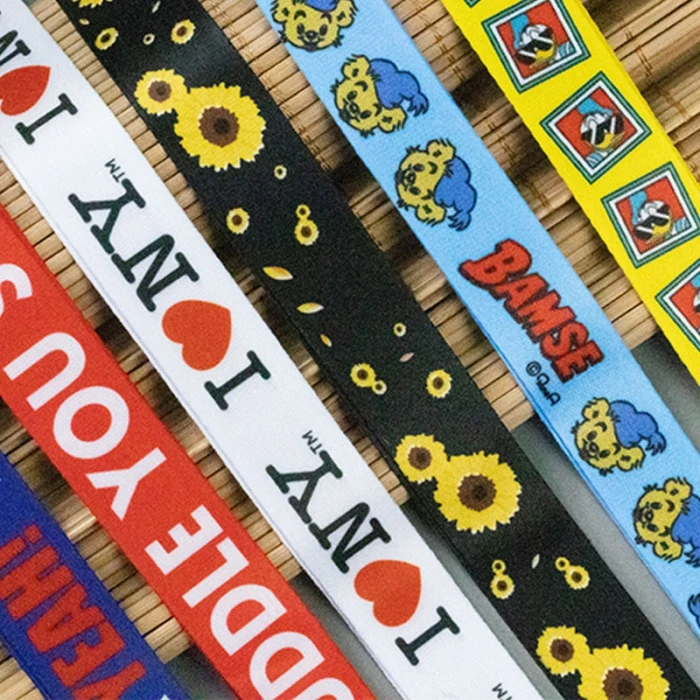 Customized Full Printing Polyester Lanyards Heart Transfer Printing Lanyards  Promotion Gifts Lanyards