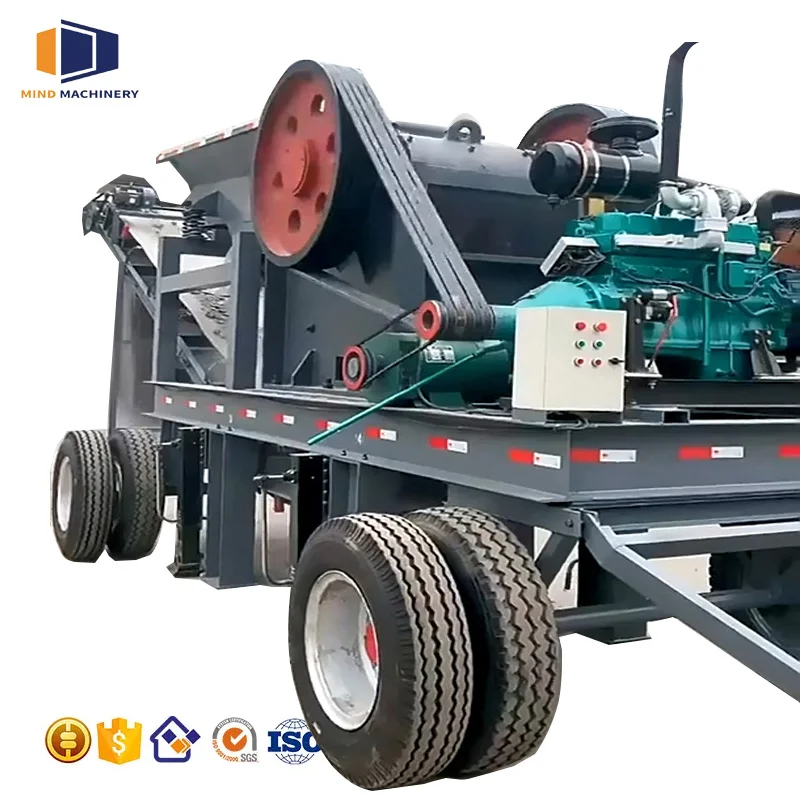 Complete quarry crushing machine, mobile granite limestone gravel jaw crusher, Factory price Aggregate rock stone crushing plant