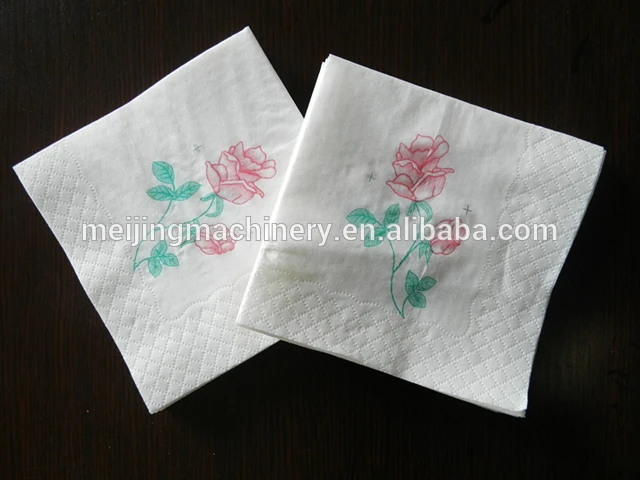 Two Colors Custom Table Napkin Tissue Folding Machine Serviette Paper Automatic Making Machine