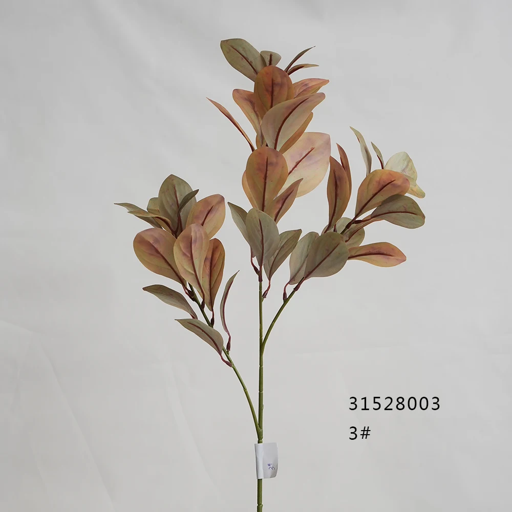 3 Forks Bean leaves Artificial Green plants tree flower Factory wholesale Artificial Flowers Eucalyptus leaves for Home Decor