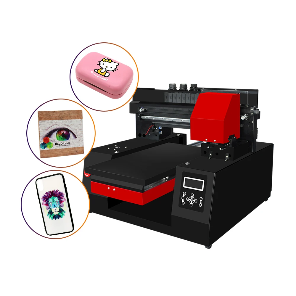 ColorSUN горячая распродажа Автоматический УФ планшетный принтер A3 для мобильного чехла ручка для печати бутылок Epson XP600 головка