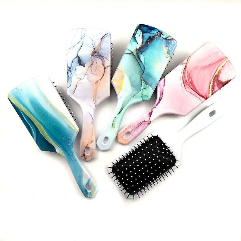 
Dvacaman 2021 Cute Colorful Marbling Massage Comb Air Cushion Brush Comb Brush Hair Comb for Women 