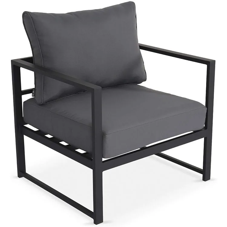 
Black L shape all aluminum unique outdoor sectional sofa garden furniture outdoor corner garden sofa set 