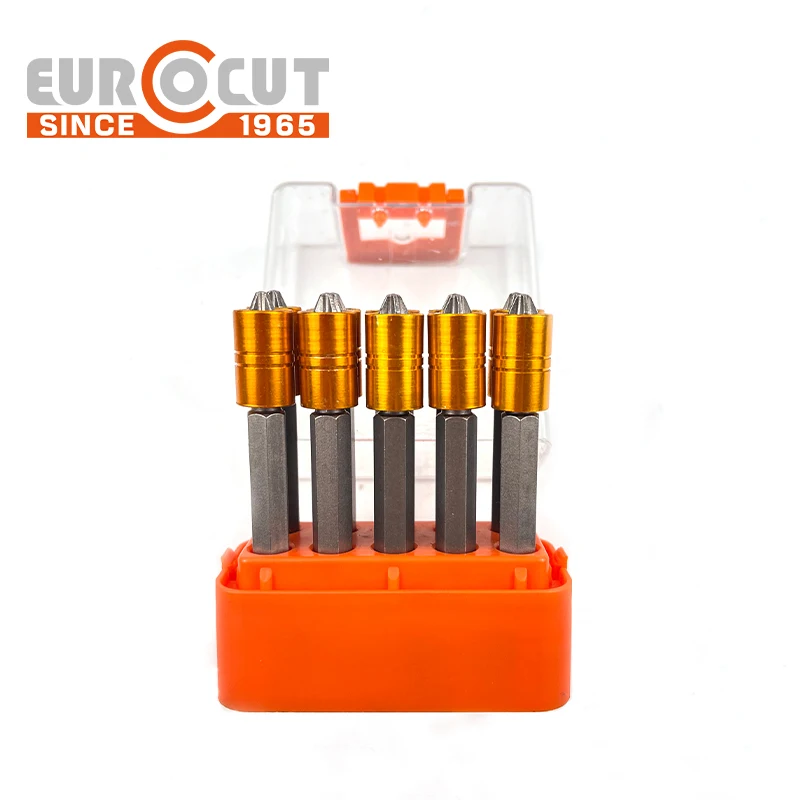 EUROCUT Hot Sale Product S2 With Strong Magnetic Ring Driver Bit Power Screwdriver Bits