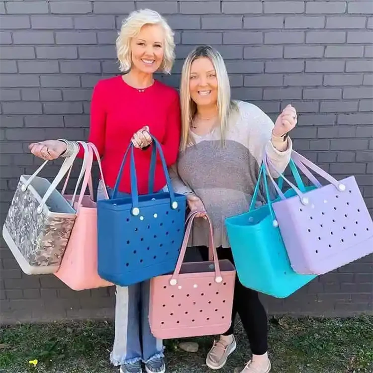 High Quality Travel Bags Wholesale Ladies Tote Bags Portable Silicone Beach Handbags EVA Beach Bag
