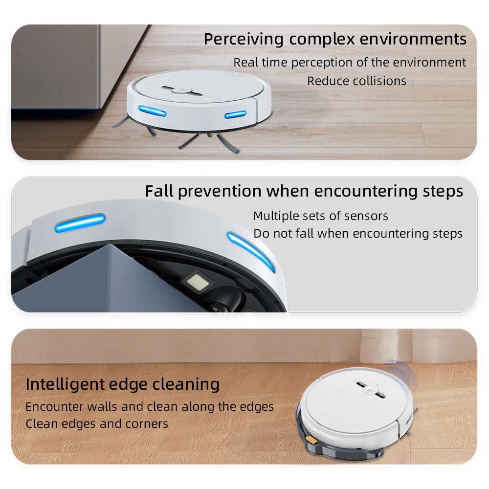 Автоматический робот-пылесос Geerlepol для сухой и влажной уборки Швабра уборка дома пылесос + щетка