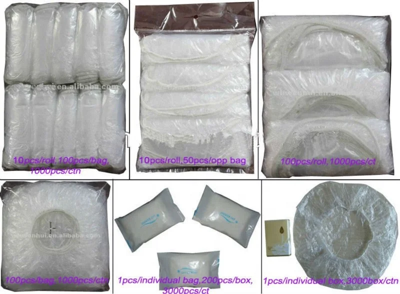 Disposable Hair Plastic Shower Cap - (Pack of 100) Clear Women Shower caps Waterproof Bath caps Processing Hair Cover