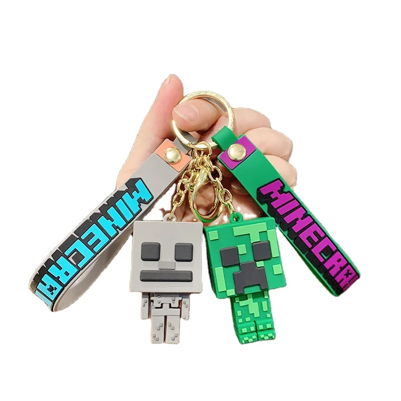 2022 3D Game Keyrings Pack for Kids Boy Game Anime Figure Pendant Accessories with Metal Keychain Decor for Bag Gift