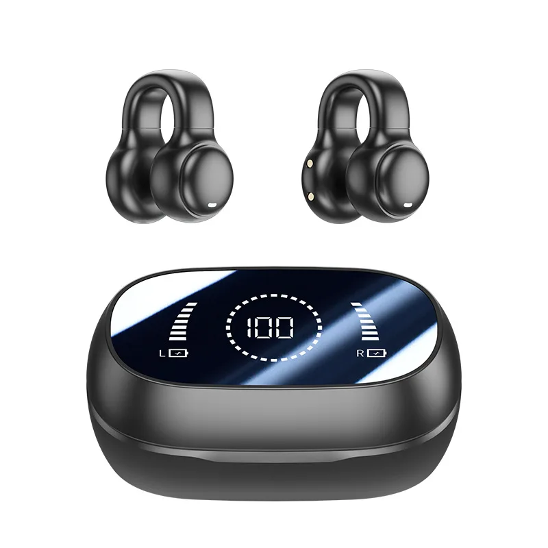 Bluetooth Headset Ear Clip Private Mold Digital Display Ear Clip Wireless Headset tws Not in Ear New audifonos bluetooth