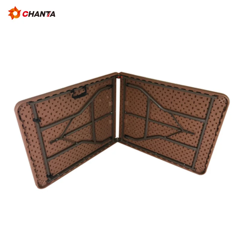 portable outdoor furniture rectangular plastic foldable banquet catering bbq camping picnic plastic folding tables