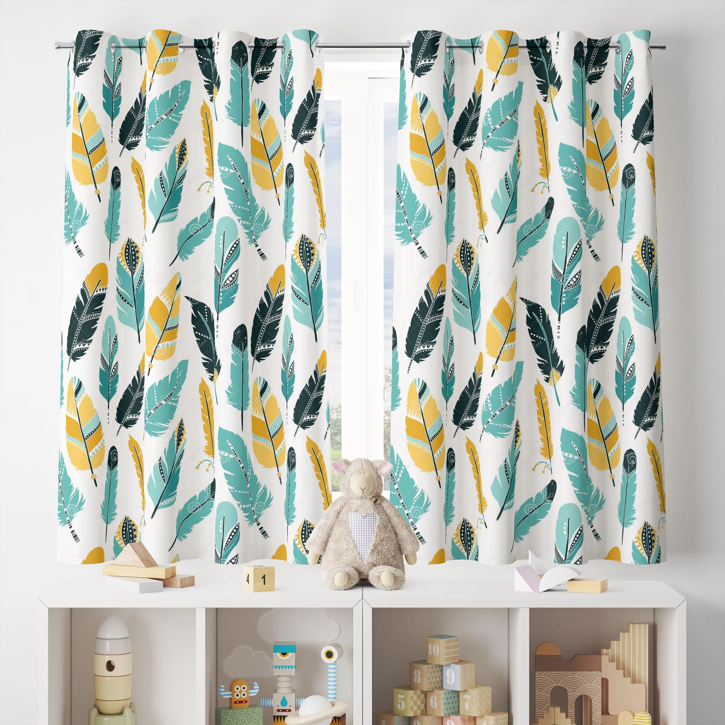 High Blackout Opaque Kitchen Curtain With Thermal Insulation For Window Wholesale